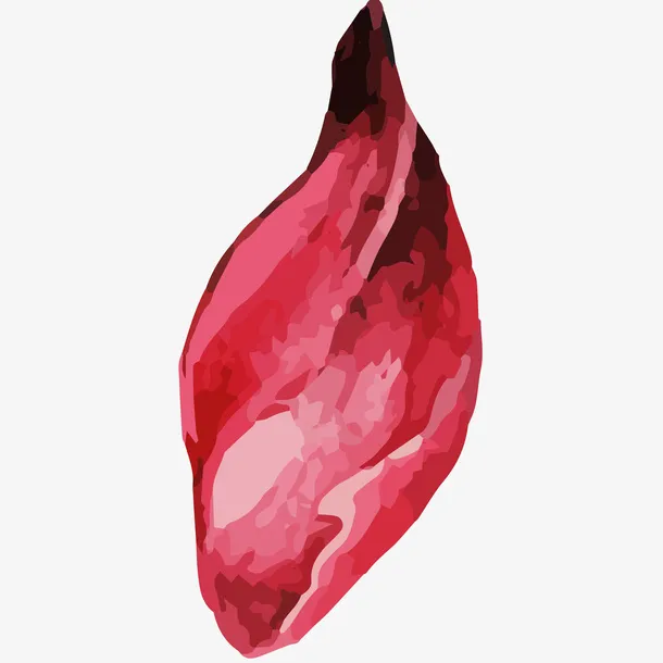 牡丹花花瓣水彩插画免抠