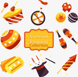 狂欢节游街用具免抠