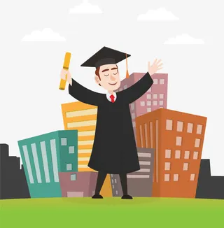 终于顺利毕业免抠