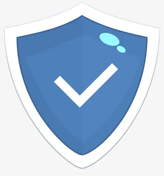 手绘蓝色盾牌免抠