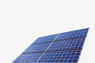 蓝色太阳能光伏发电板免抠