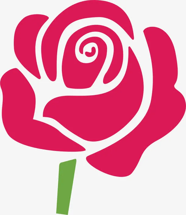 手绘玫瑰花元素免抠