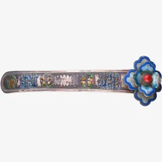 清银珐琅如意扁方免抠