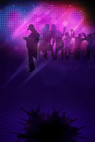 酷炫激情欢呼人群单身派对海报背景素材高清