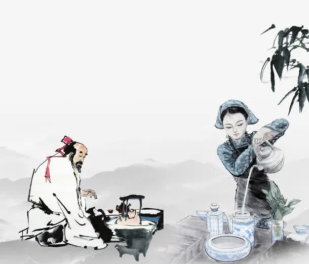 古代养生之法素材免抠