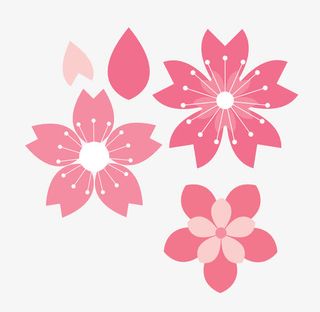 樱花瓣矢量素材免抠