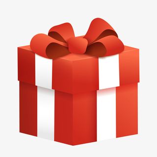 红白结婚钻戒小礼盒卡通免扣图免抠