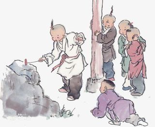 古时儿时大年初一放花炮免抠节日元旦/春节/元宵元素