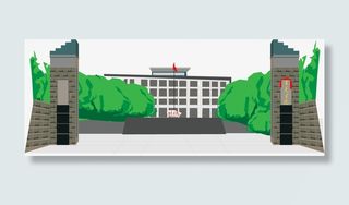 校门  百色  大学免抠