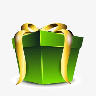 绿色礼盒免抠