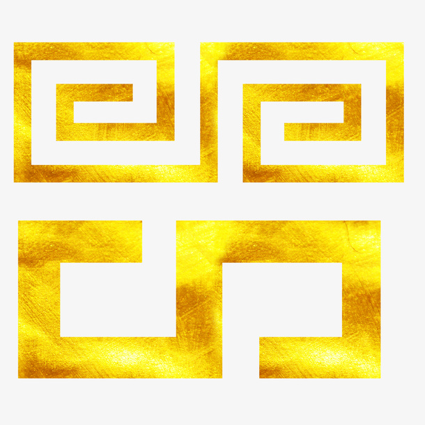 分界线边框烫金免抠图免抠