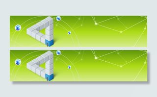 绿色魔方科技背景高清