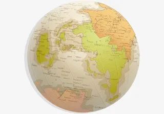 彩色圆形的地球素材免抠