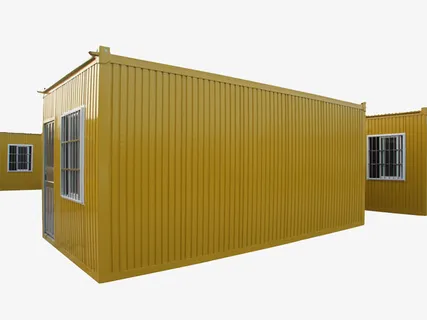 棕黄色一个集装箱免抠