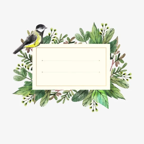 花鸟标签免抠