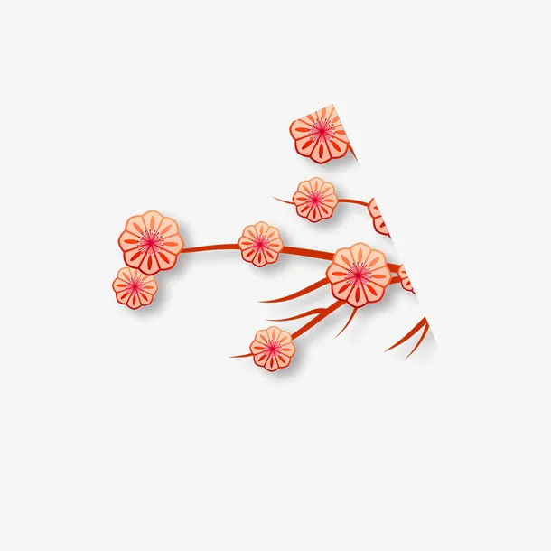 手绘粉色花朵图免抠