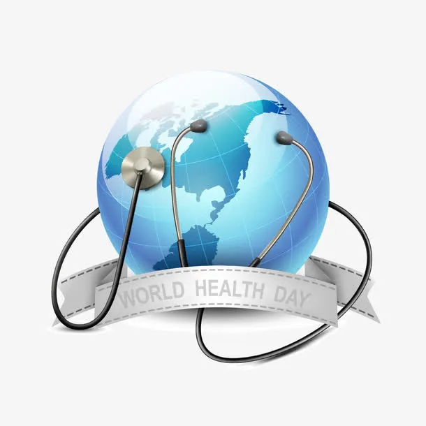 世界卫生日地球海报矢量素材免抠