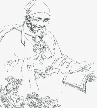 手绘大夫老中医院简介展板免抠