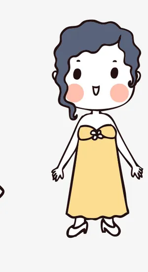 人物手绘插画可爱素材40免抠