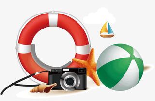 游泳圈和皮球免抠