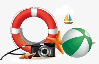 游泳圈和皮球免抠