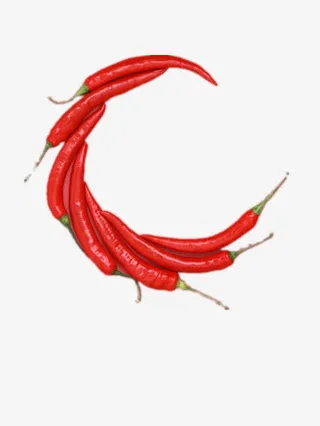 红色新鲜辣椒实物免抠