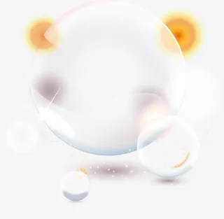 矢量闪亮水晶气泡免抠