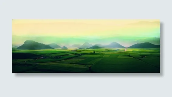 实拍田园景色淘宝海报背景