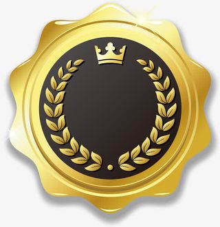 金属质感勋章免抠标签元素