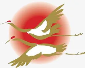 卡通仙鹤免抠