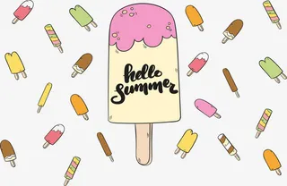 五颜六色的冰棒免抠