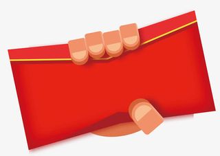 手绘红色卡通红包效果免抠装饰其他装饰图案元素