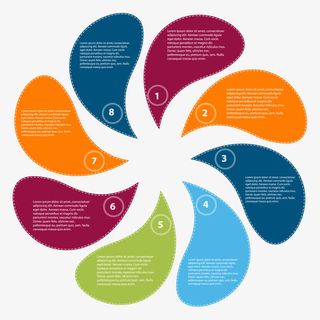 撞色创意形状矢量免抠