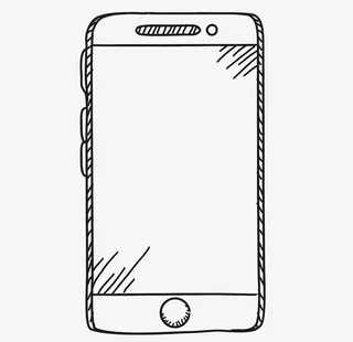 手绘漫画手机边框免抠