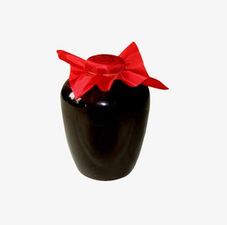 黑色矢量手绘酒坛免抠