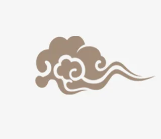 棕色一团特别祥云免抠