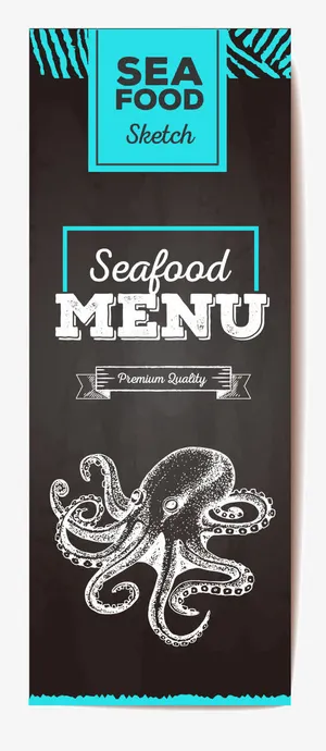 章鱼竖版名片矢量免抠