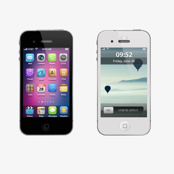 iphone4手机效果展示免抠