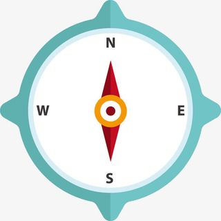 矢量卡通指南针免抠