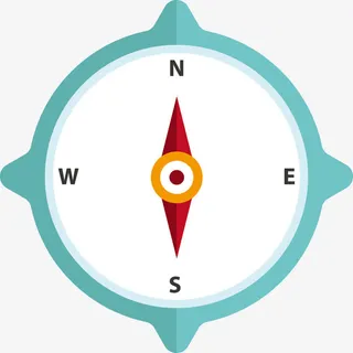 矢量卡通指南针免抠