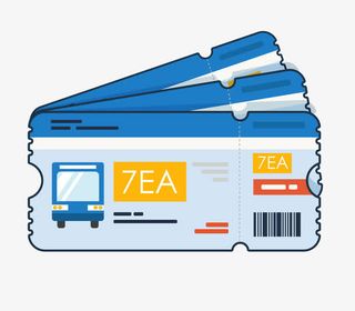 卡通汽车车票免抠图免抠