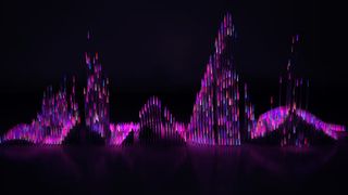 夜空紫色彩灯图片免抠