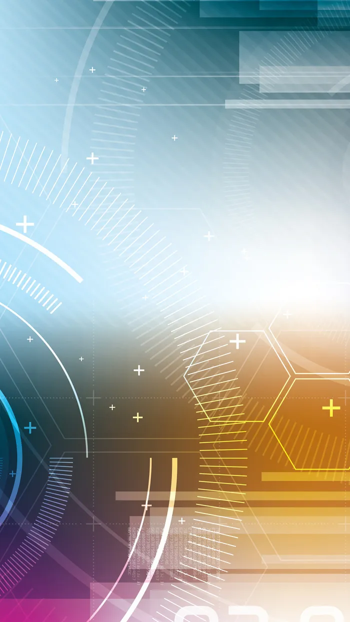 彩色线性几何H5背景高清