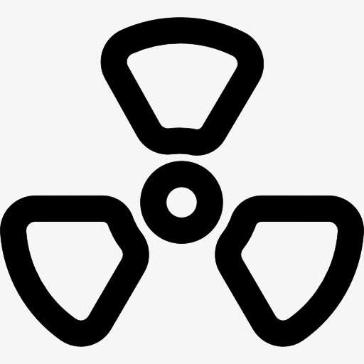 辐射警告的轮廓图标免抠