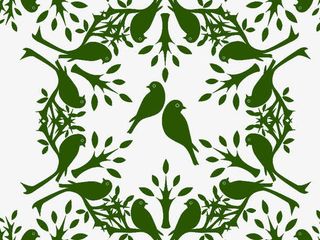 绿色燕子枝条免扣背景