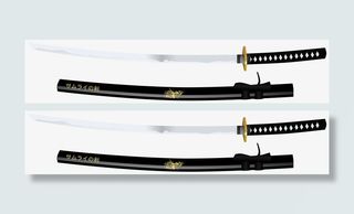 卡通日本刀和剑鞘png免抠