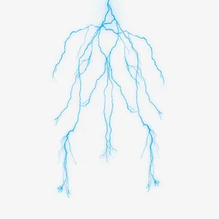 PNG蓝色的闪电免抠