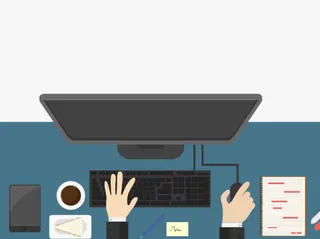 创意商务办公桌免抠