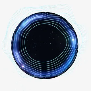 科技感波浪线元素免抠