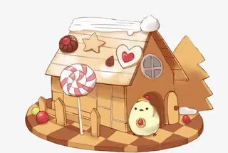 卡通糖果屋装饰免扣素材免抠